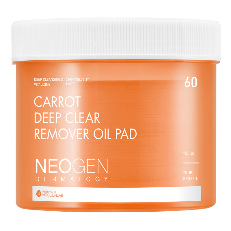 [NeoGen] DERMALOGY CARROT DEEP CLEAR OIL PAD 150ML (60 PAD)