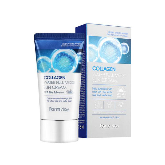 [Farmstay] Увлажняющий солнцезащитный крем Collagen Water Full - 50 г