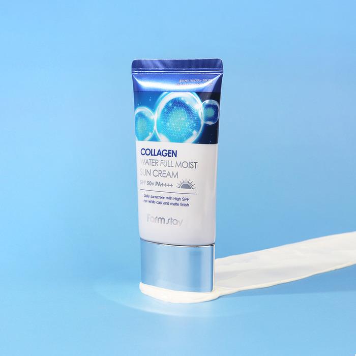 [Farmstay] Увлажняющий солнцезащитный крем Collagen Water Full - 50 г