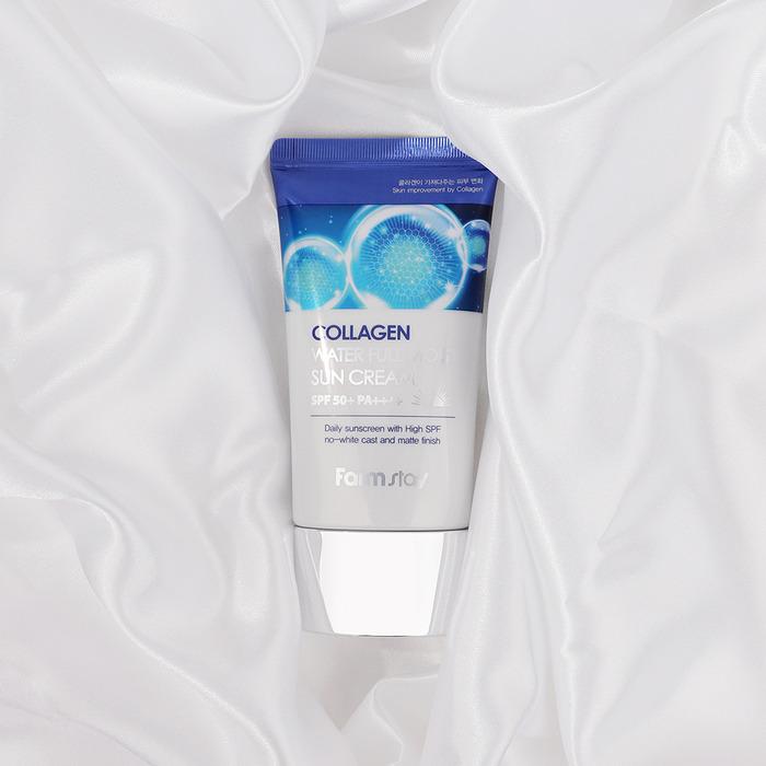 [Farmstay] Увлажняющий солнцезащитный крем Collagen Water Full - 50 г
