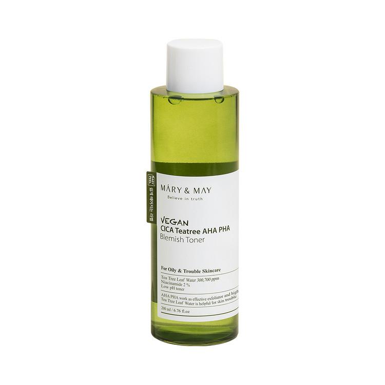 [MARY&amp;MAY] Веганский тоник для проблемной кожи CICA Tea Tree AHA PHA - 200 мл