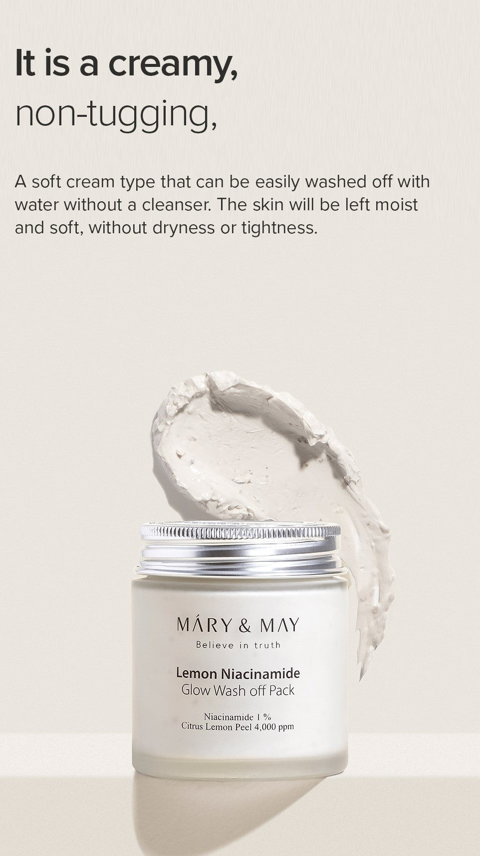[MARY&amp;MAY] Лимонный ниацинамид Glow Wash Off Pack 125 г