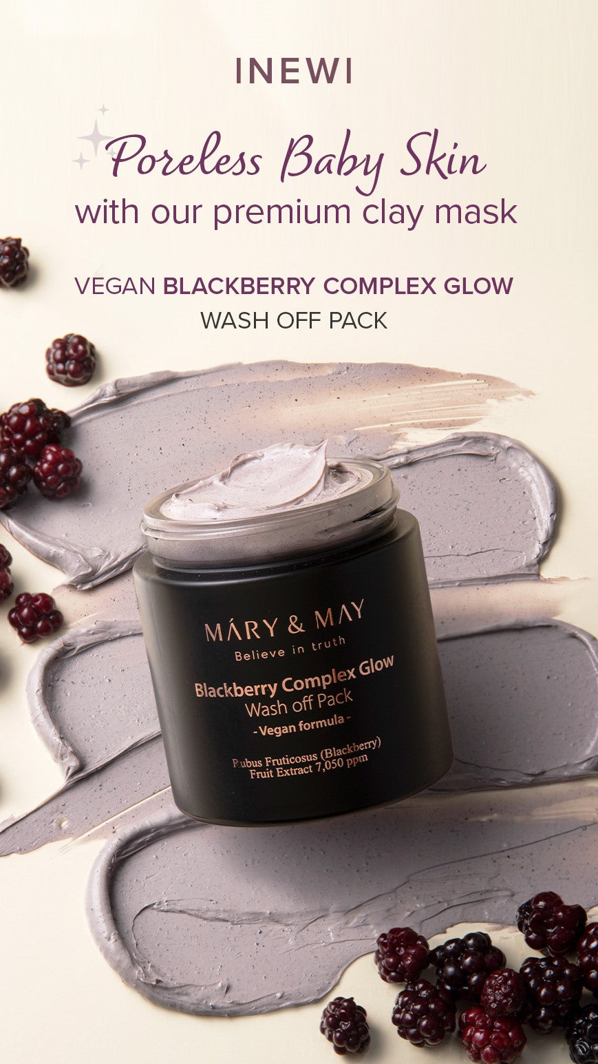 [MARY&amp;MAY] Blackberry Complex Glow Смываемая упаковка 125 г