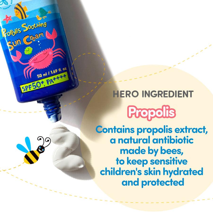 [FormalBeeKids] Успокаивающий солнцезащитный крем с прополисом SPF50+ PA++++ 50 мл