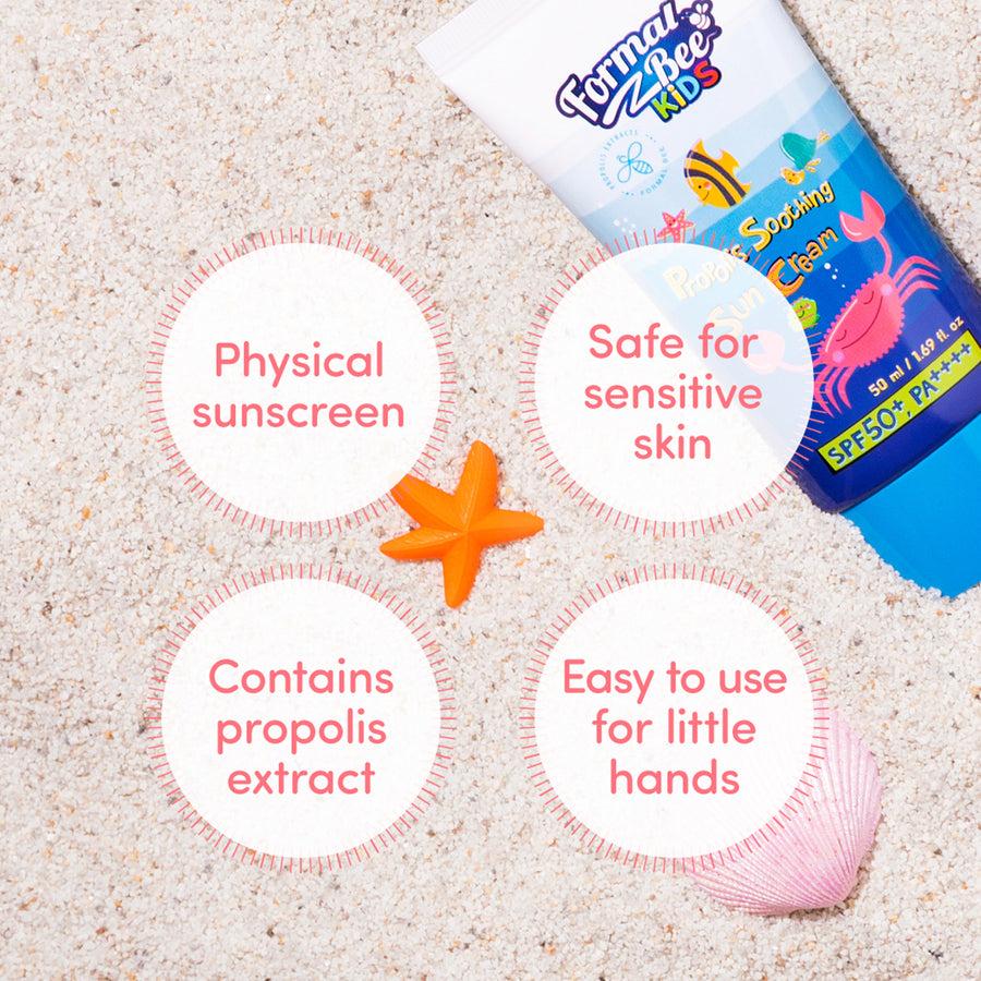 [FormalBeeKids] Успокаивающий солнцезащитный крем с прополисом SPF50+ PA++++ 50 мл
