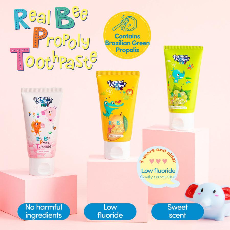 [FormalBeeKids] Зубная паста Real Bee Propoly с содой 60 г 3 шт. X Упаковка