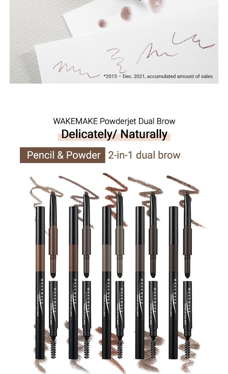 [WAKEMAKE] Powder Jet Dual Brow 0,75 г - #08 Пепельно-коричневый