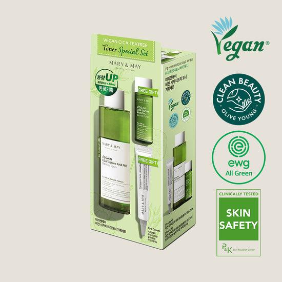 [Mary&amp;May] Специальный набор тоников Vegan CICA Tea Tree Toner (200 мл+30 мл+крем для век 12 г)