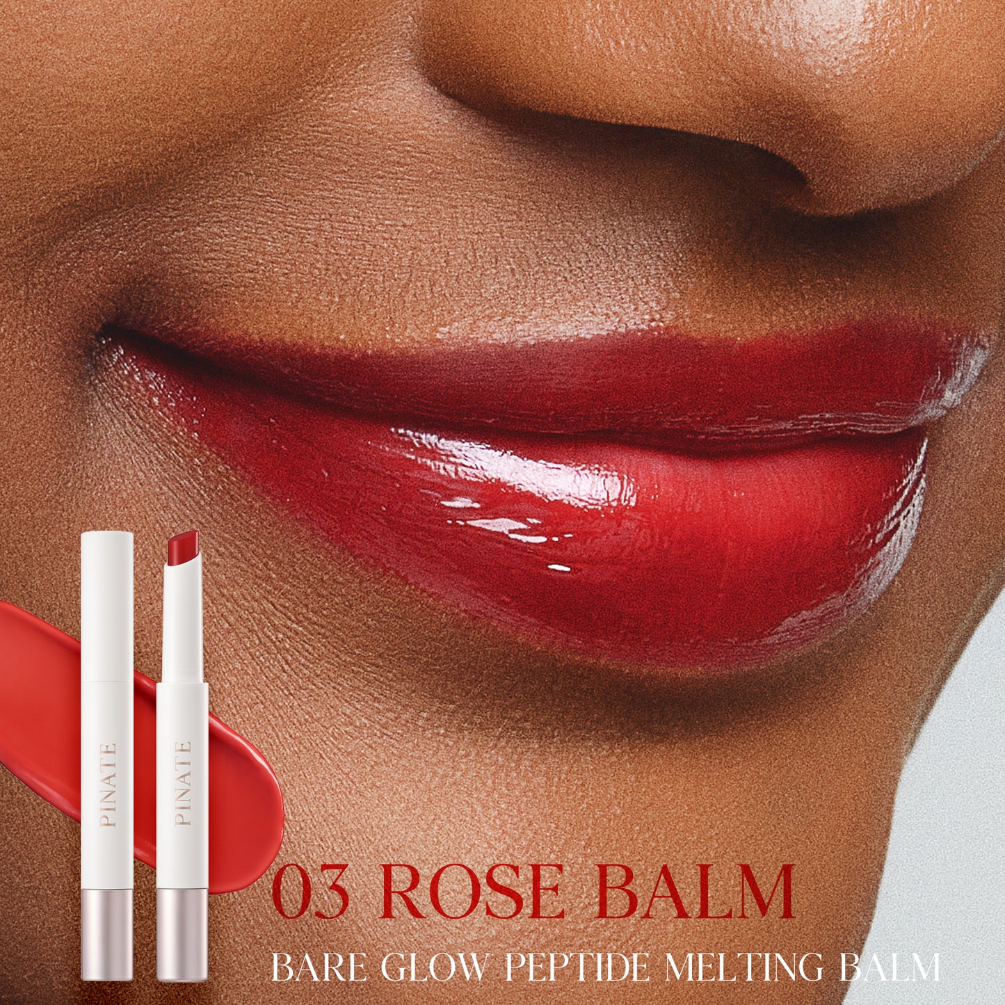[Pinate] Bare Glow Peptide Melting Balm - 03 Rose balm 1.8g