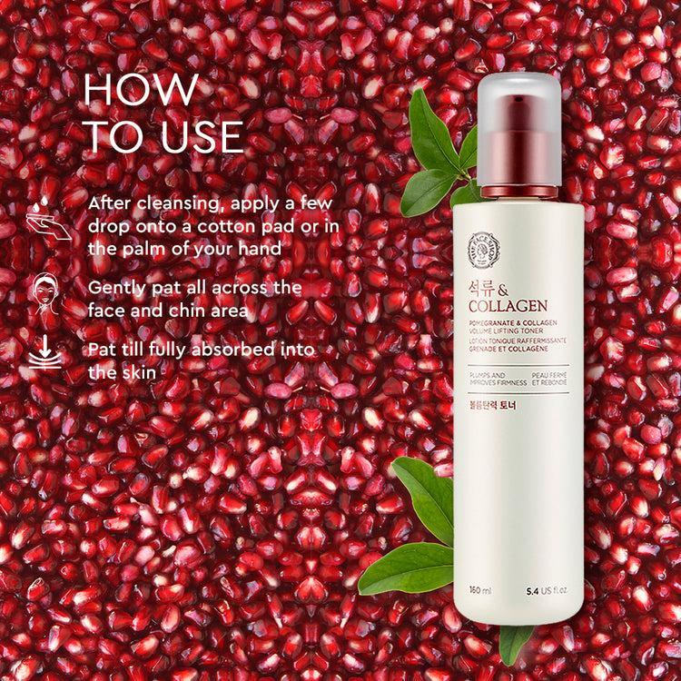 [Thefaceshop] ТОНИК ДЛЯ ОБЪЕМА С ГРАНАТОМ И КОЛЛАГЕНОМ 160 мл