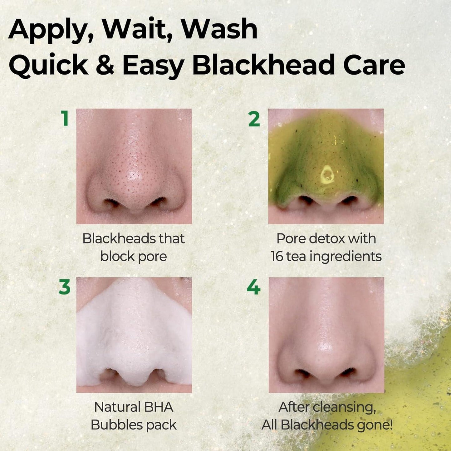 [SomeByMi] BYE ​​BY BLACKHEAD 30 DAYS MIRACLE GREEN TEA TOX BUBBLE CLEANSER 120 г