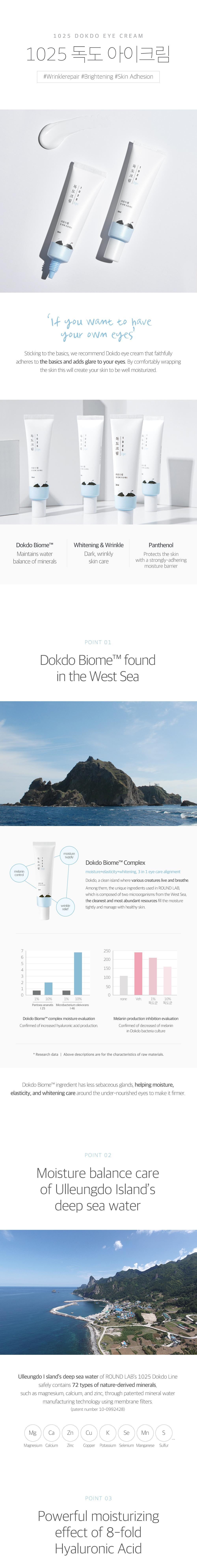 [ROUNDLAB] 1025 Крем для глаз Dokdo 30 мл