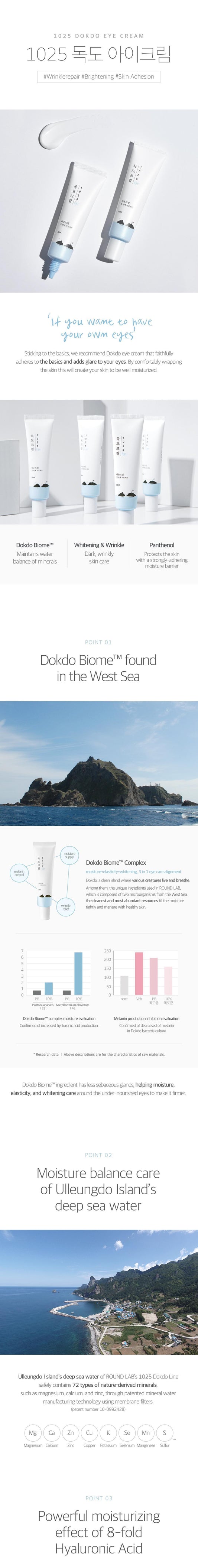 [ROUNDLAB] 1025 Крем для глаз Dokdo 30 мл