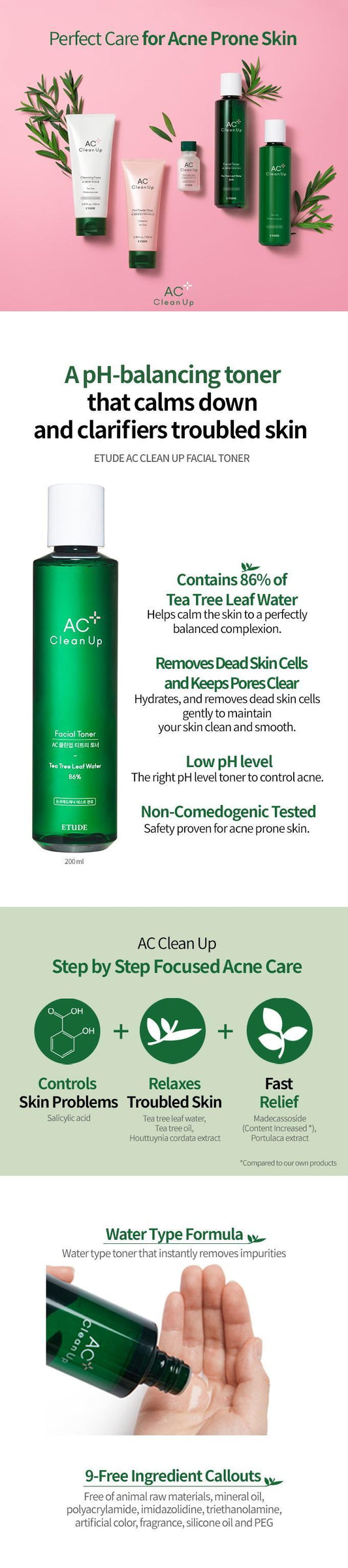 [EtudeHouse] AC Clean Up Тоник для лица 200 мл