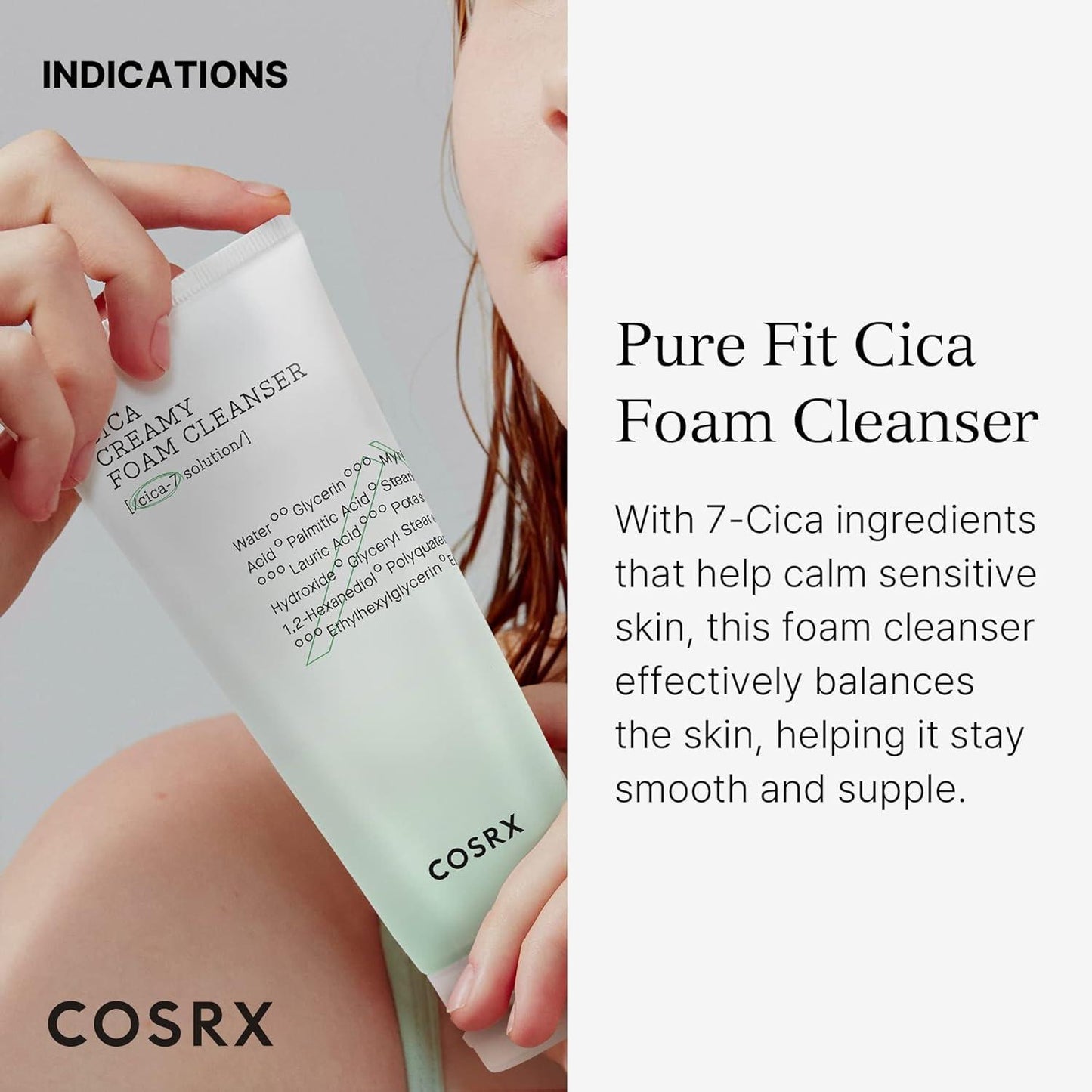 [Cosrx] Pure Fit Cica Кремовая пенка для умывания 150 мл