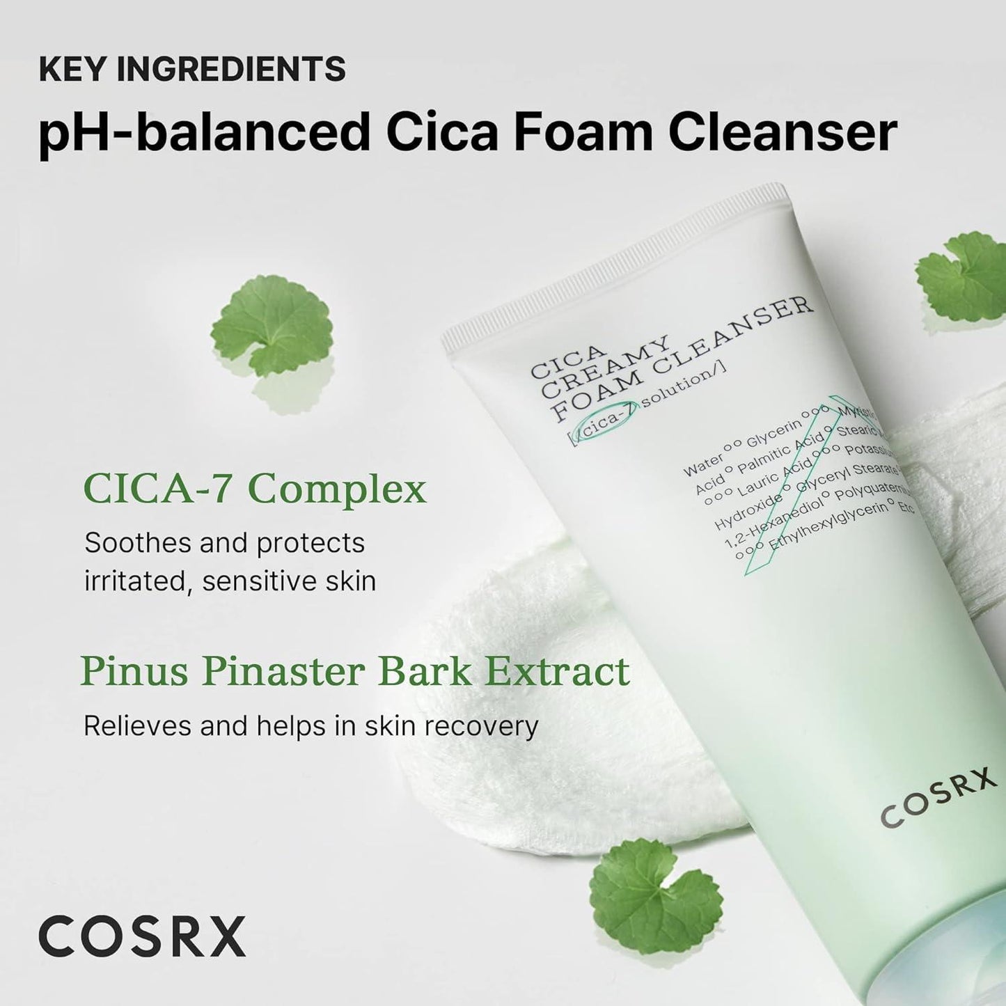 [Cosrx] Pure Fit Cica Кремовая пенка для умывания 150 мл