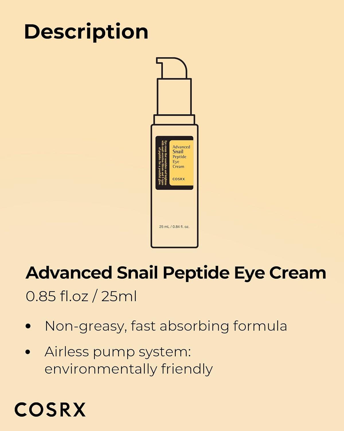 [Cosrx] Крем для кожи вокруг глаз с пептидами улитки Advanced Snail Peptide 25 мл