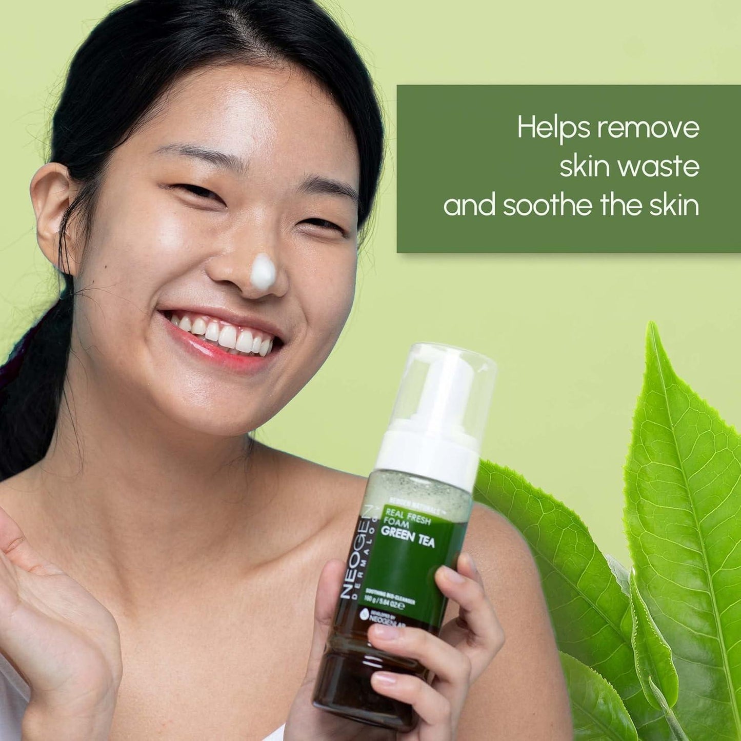 [NeoGen] DERMALOGY REAL FRESH ОЧИЩАЮЩАЯ ПЕНКА ЗЕЛЕНЫЙ ЧАЙ 160 Г