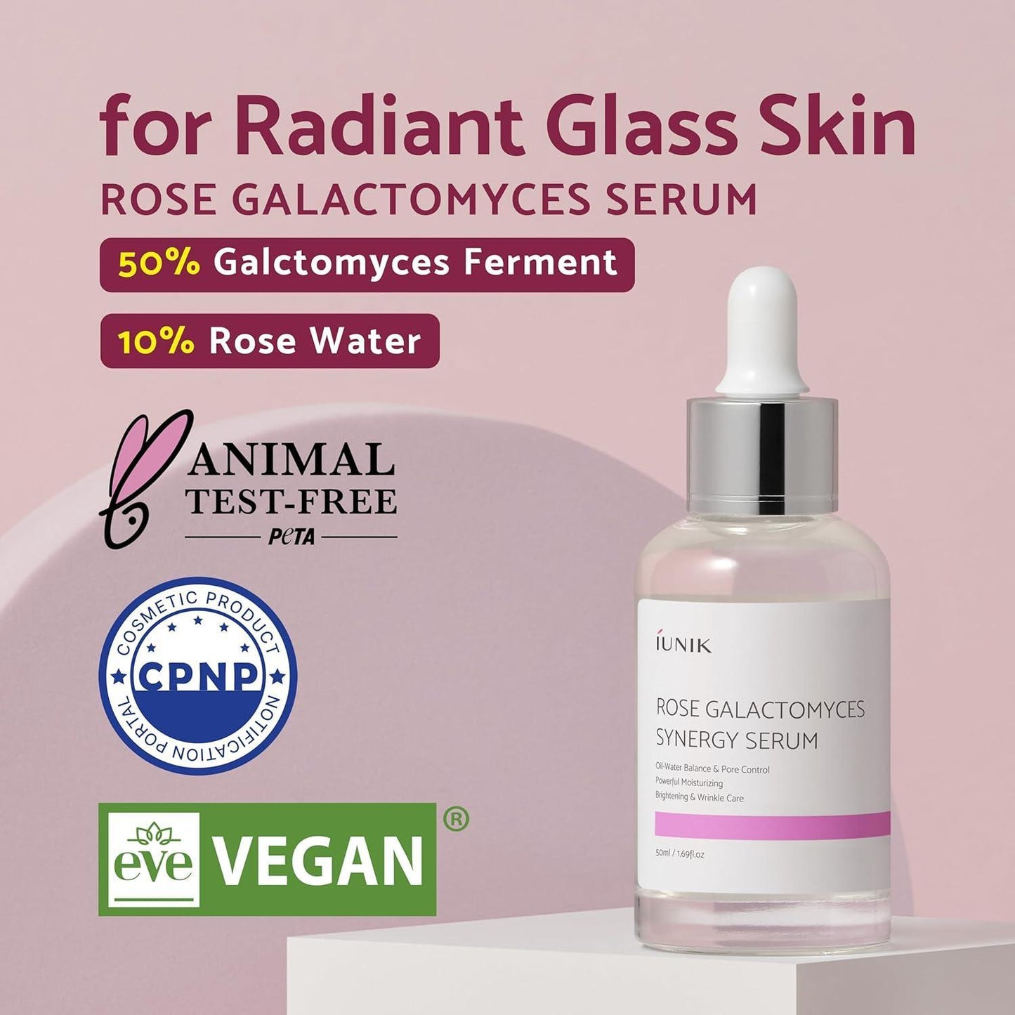 [iUNIK] Сыворотка Rose Galactomyces Synergy 50 мл