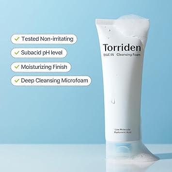 [Torriden] DIVE IN Очищающая пенка с низкомолекулярной гиалуроновой кислотой 150 мл