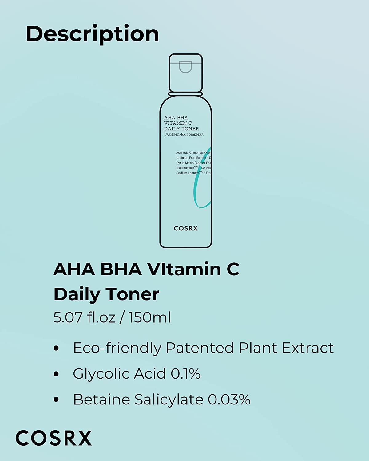 [Cosrx] Освежающий ежедневный тоник с AHA BHA витамином C 280 мл