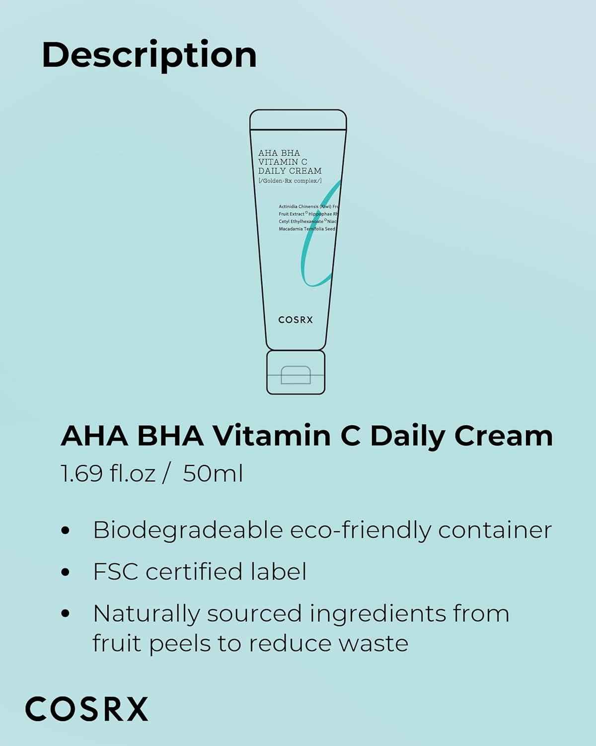 [Cosrx] Освежающий ежедневный крем с AHA BHA витамином C 50 мл