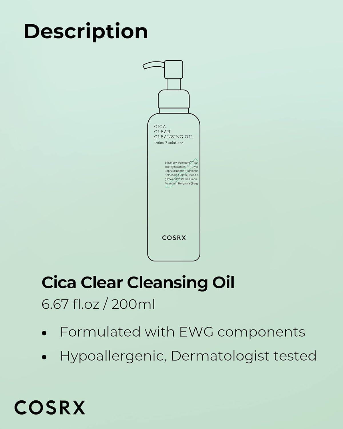 [Cosrx] Pure Fit Cica Clear Очищающее масло 200 мл