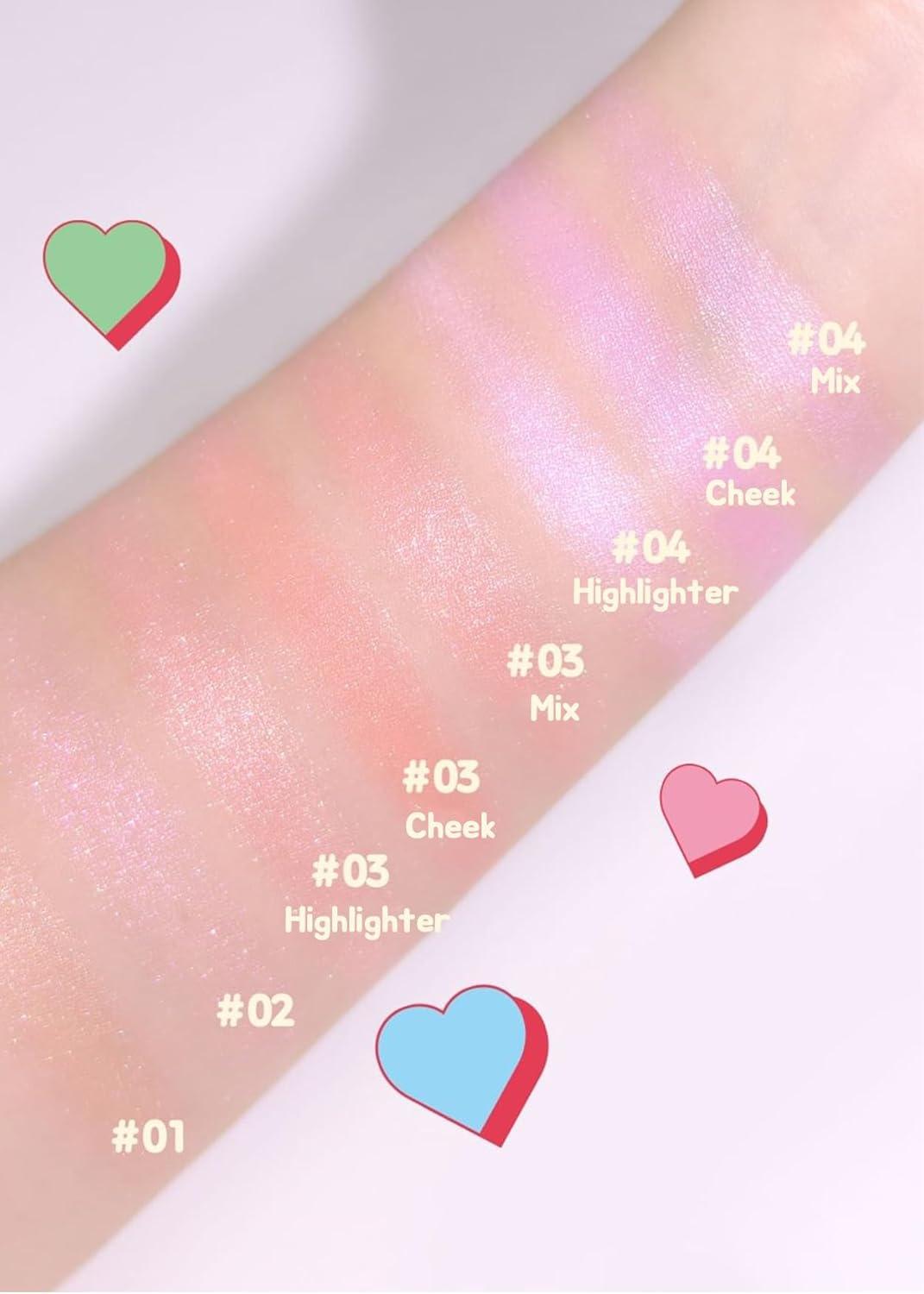 [Colorgram] Milk Bling Heartlighter 01 Персиковое сердце