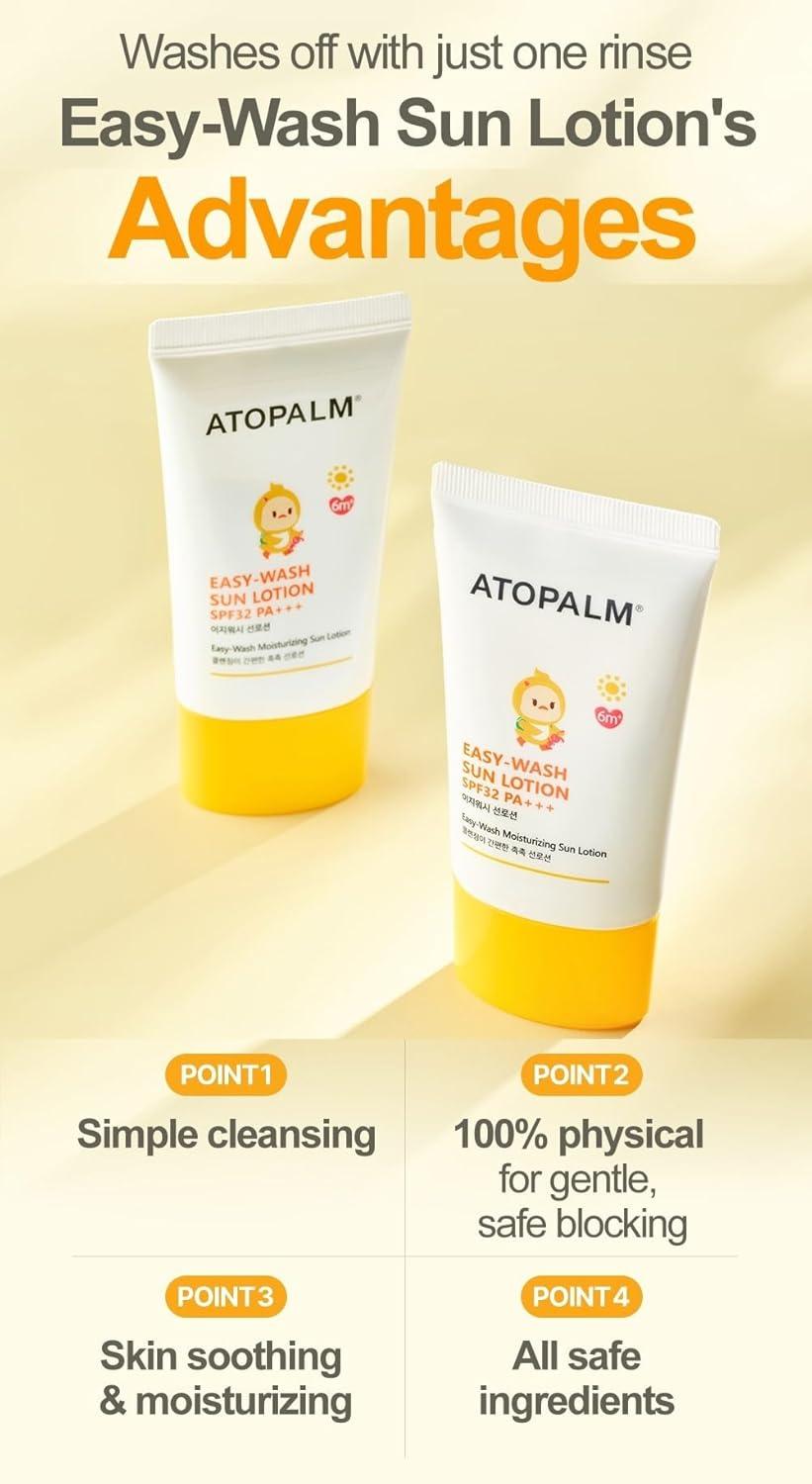 [ATOPALM] Легкосмываемый солнцезащитный лосьон SPF32 PA+++ 60 мл