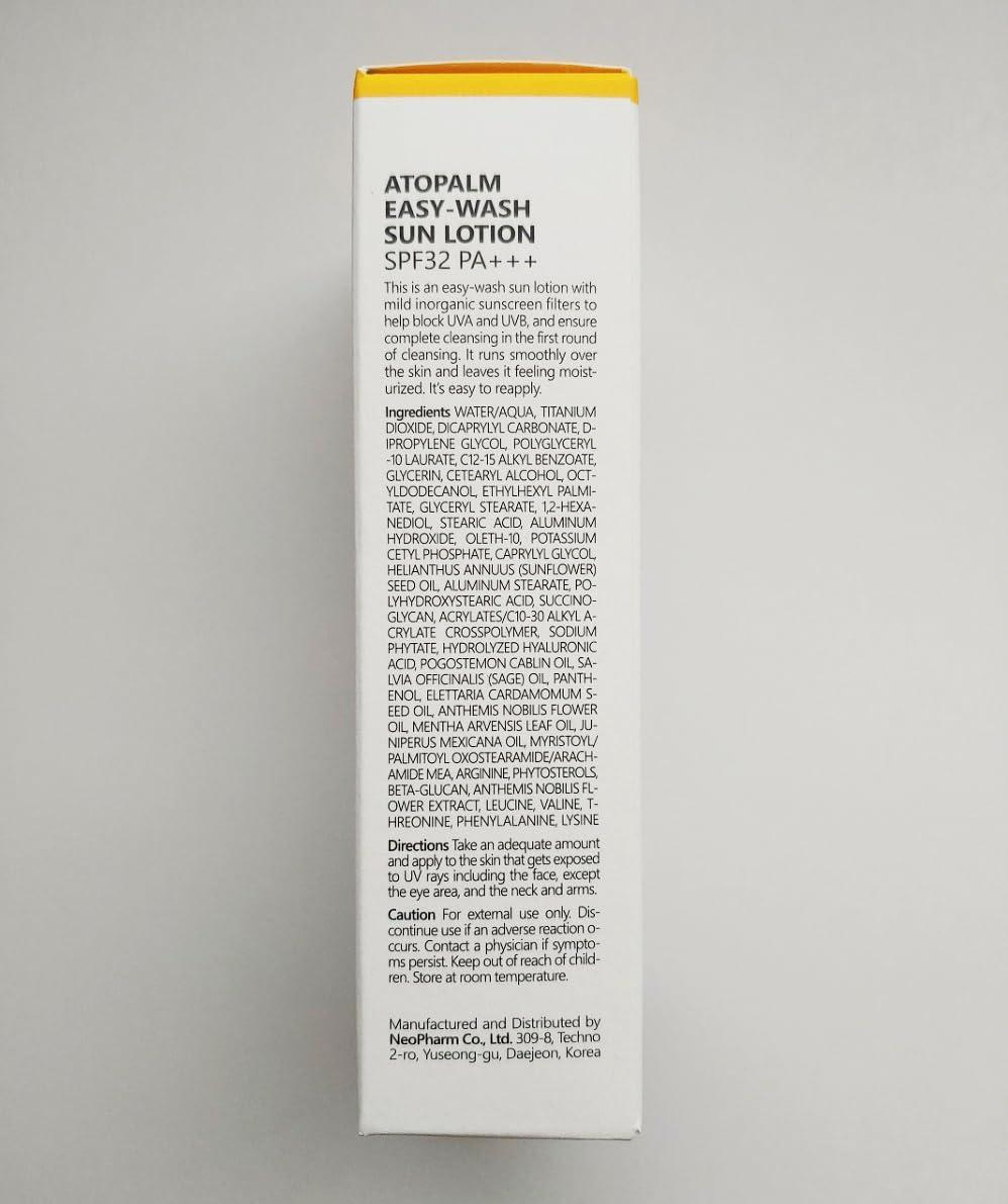 [ATOPALM] Легкосмываемый солнцезащитный лосьон SPF32 PA+++ 60 мл
