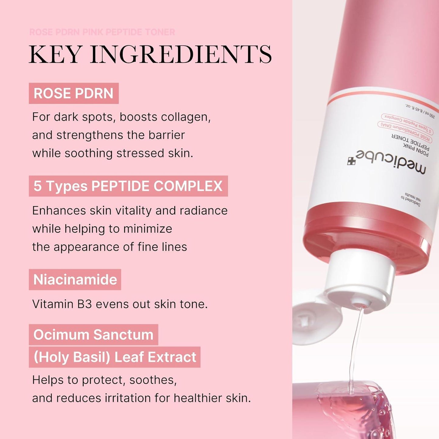 [Medicube] PDRN Pink Cica Успокаивающий тоник 250 мл